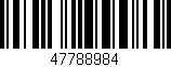 Código de barras (EAN, GTIN, SKU, ISBN): '47788984'