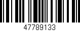 Código de barras (EAN, GTIN, SKU, ISBN): '47789133'