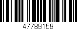 Código de barras (EAN, GTIN, SKU, ISBN): '47789159'