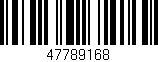 Código de barras (EAN, GTIN, SKU, ISBN): '47789168'