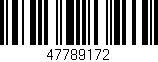 Código de barras (EAN, GTIN, SKU, ISBN): '47789172'