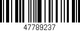 Código de barras (EAN, GTIN, SKU, ISBN): '47789237'