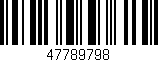 Código de barras (EAN, GTIN, SKU, ISBN): '47789798'