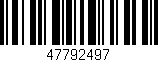 Código de barras (EAN, GTIN, SKU, ISBN): '47792497'