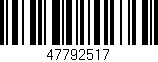 Código de barras (EAN, GTIN, SKU, ISBN): '47792517'