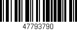 Código de barras (EAN, GTIN, SKU, ISBN): '47793790'