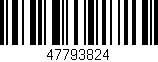 Código de barras (EAN, GTIN, SKU, ISBN): '47793824'