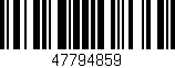 Código de barras (EAN, GTIN, SKU, ISBN): '47794859'