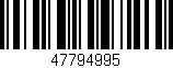 Código de barras (EAN, GTIN, SKU, ISBN): '47794995'
