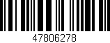 Código de barras (EAN, GTIN, SKU, ISBN): '47806278'