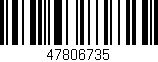 Código de barras (EAN, GTIN, SKU, ISBN): '47806735'