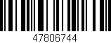 Código de barras (EAN, GTIN, SKU, ISBN): '47806744'