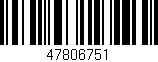 Código de barras (EAN, GTIN, SKU, ISBN): '47806751'