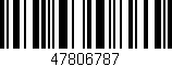 Código de barras (EAN, GTIN, SKU, ISBN): '47806787'
