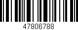 Código de barras (EAN, GTIN, SKU, ISBN): '47806788'