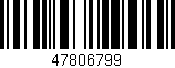 Código de barras (EAN, GTIN, SKU, ISBN): '47806799'