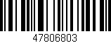 Código de barras (EAN, GTIN, SKU, ISBN): '47806803'