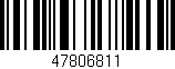 Código de barras (EAN, GTIN, SKU, ISBN): '47806811'