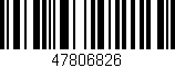 Código de barras (EAN, GTIN, SKU, ISBN): '47806826'