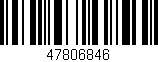 Código de barras (EAN, GTIN, SKU, ISBN): '47806846'