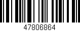 Código de barras (EAN, GTIN, SKU, ISBN): '47806864'