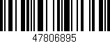 Código de barras (EAN, GTIN, SKU, ISBN): '47806895'