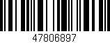 Código de barras (EAN, GTIN, SKU, ISBN): '47806897'