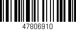 Código de barras (EAN, GTIN, SKU, ISBN): '47806910'