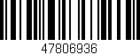 Código de barras (EAN, GTIN, SKU, ISBN): '47806936'