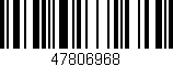 Código de barras (EAN, GTIN, SKU, ISBN): '47806968'