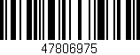 Código de barras (EAN, GTIN, SKU, ISBN): '47806975'