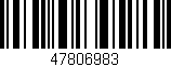 Código de barras (EAN, GTIN, SKU, ISBN): '47806983'