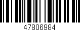 Código de barras (EAN, GTIN, SKU, ISBN): '47806984'