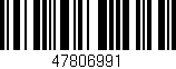 Código de barras (EAN, GTIN, SKU, ISBN): '47806991'