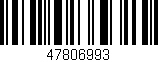 Código de barras (EAN, GTIN, SKU, ISBN): '47806993'