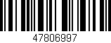 Código de barras (EAN, GTIN, SKU, ISBN): '47806997'