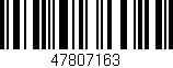 Código de barras (EAN, GTIN, SKU, ISBN): '47807163'