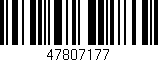 Código de barras (EAN, GTIN, SKU, ISBN): '47807177'