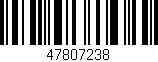 Código de barras (EAN, GTIN, SKU, ISBN): '47807238'