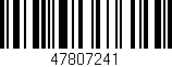 Código de barras (EAN, GTIN, SKU, ISBN): '47807241'