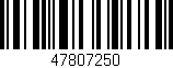 Código de barras (EAN, GTIN, SKU, ISBN): '47807250'