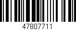 Código de barras (EAN, GTIN, SKU, ISBN): '47807711'