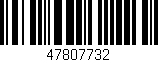 Código de barras (EAN, GTIN, SKU, ISBN): '47807732'