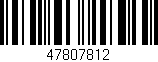 Código de barras (EAN, GTIN, SKU, ISBN): '47807812'