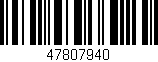 Código de barras (EAN, GTIN, SKU, ISBN): '47807940'