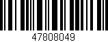 Código de barras (EAN, GTIN, SKU, ISBN): '47808049'