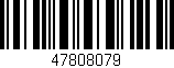 Código de barras (EAN, GTIN, SKU, ISBN): '47808079'