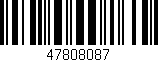 Código de barras (EAN, GTIN, SKU, ISBN): '47808087'