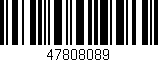 Código de barras (EAN, GTIN, SKU, ISBN): '47808089'