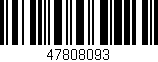 Código de barras (EAN, GTIN, SKU, ISBN): '47808093'